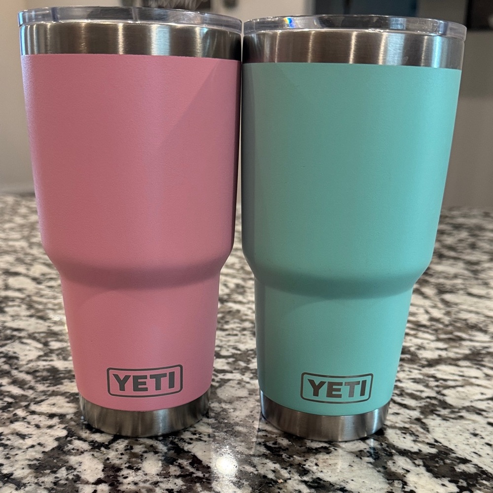 YETI Dual Color Tumblers in Pink and Teal